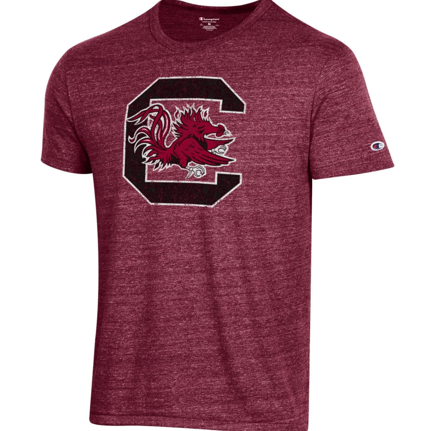 SOUTH CAROLINA GAMECOCKS CHAMPION GARNET C BLOCK TRI BLEND TEE