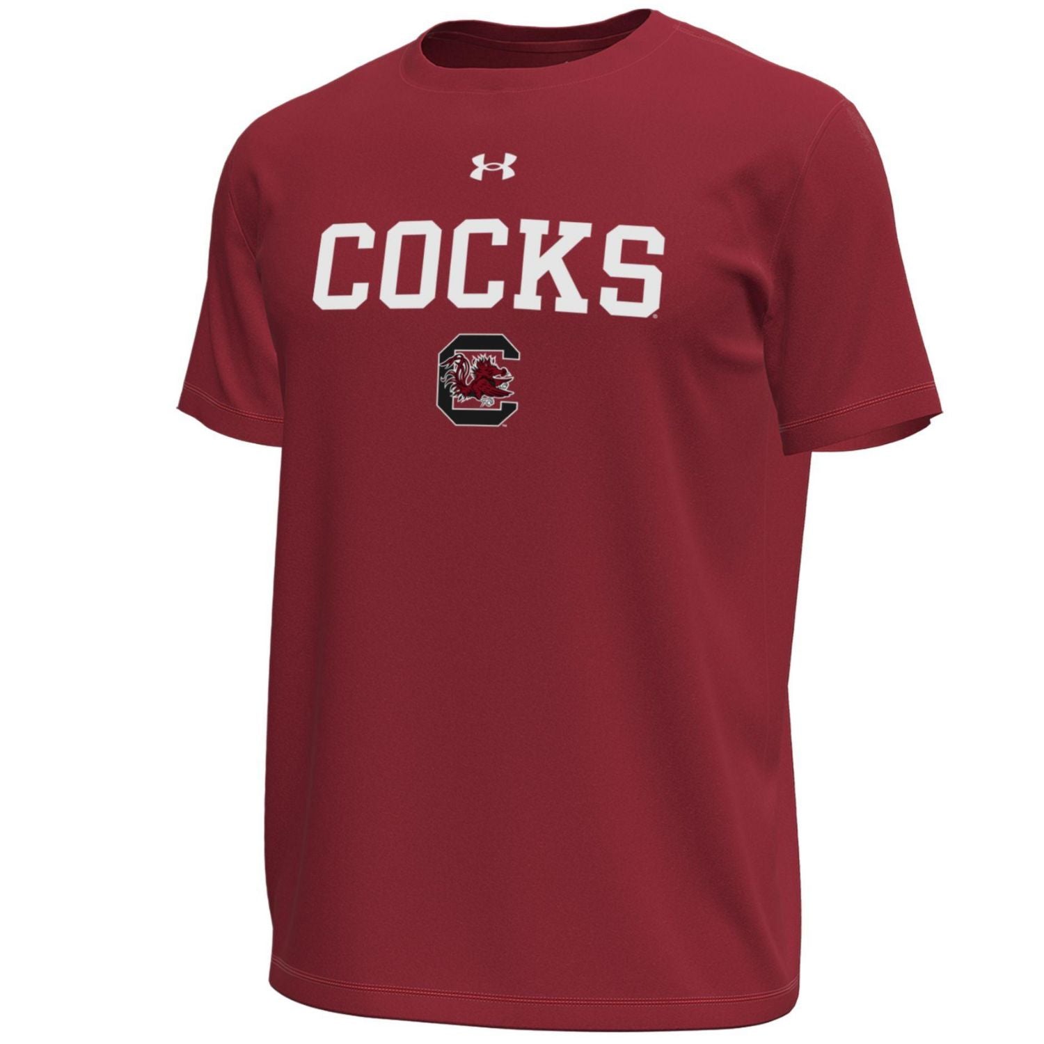 SOUTH CAROLINA GAMECOCKS UA GARNET TECH COCKS TEE