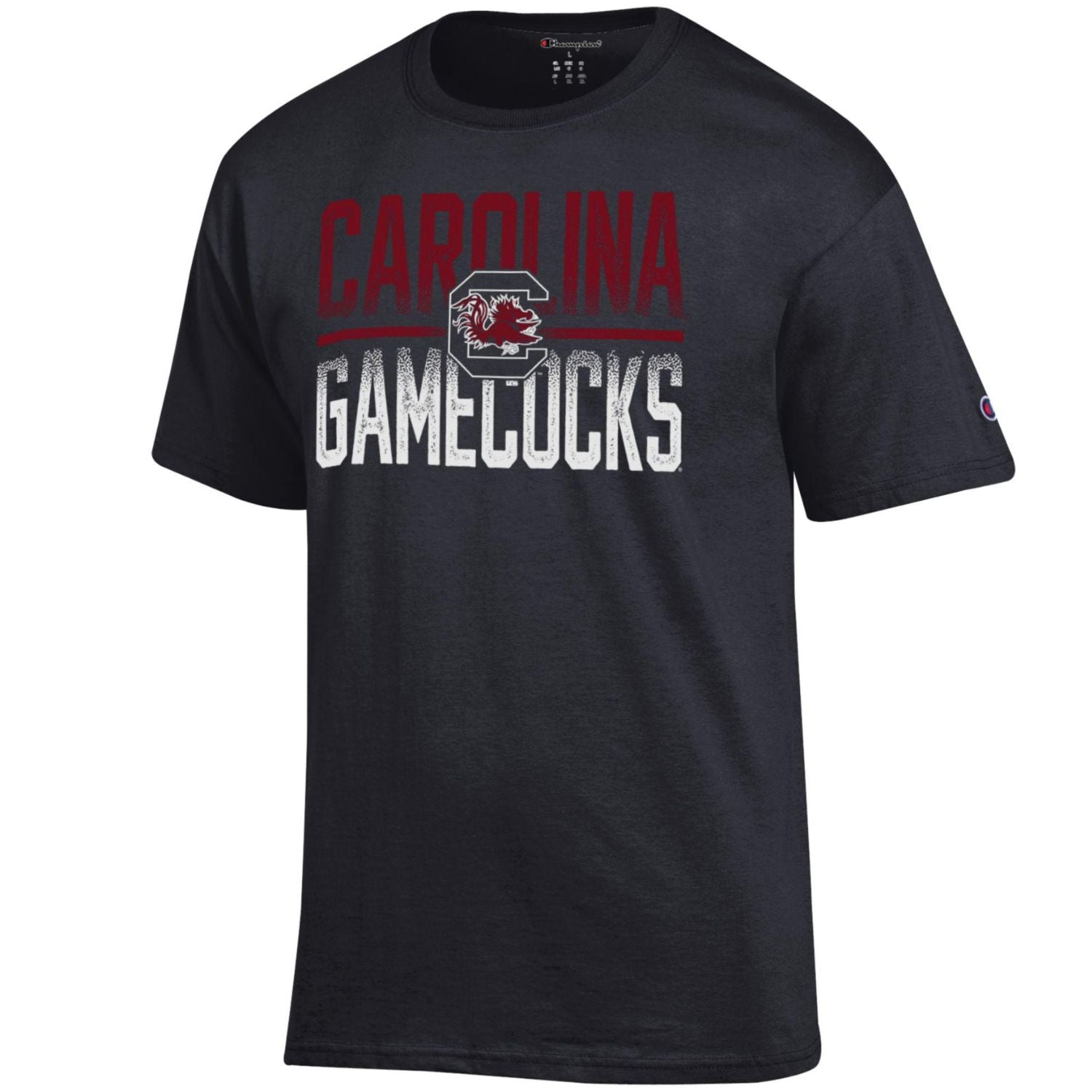 SOUTH CAROLINA GAMECOCKS BLACK BAR WITH BLOCK C TEE