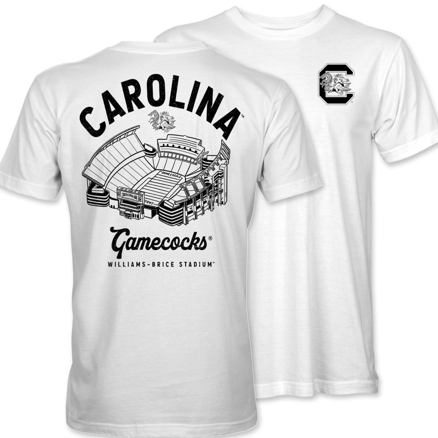SOUTH CAROLINA GAMECOCKS WHITE STADIUM TEE