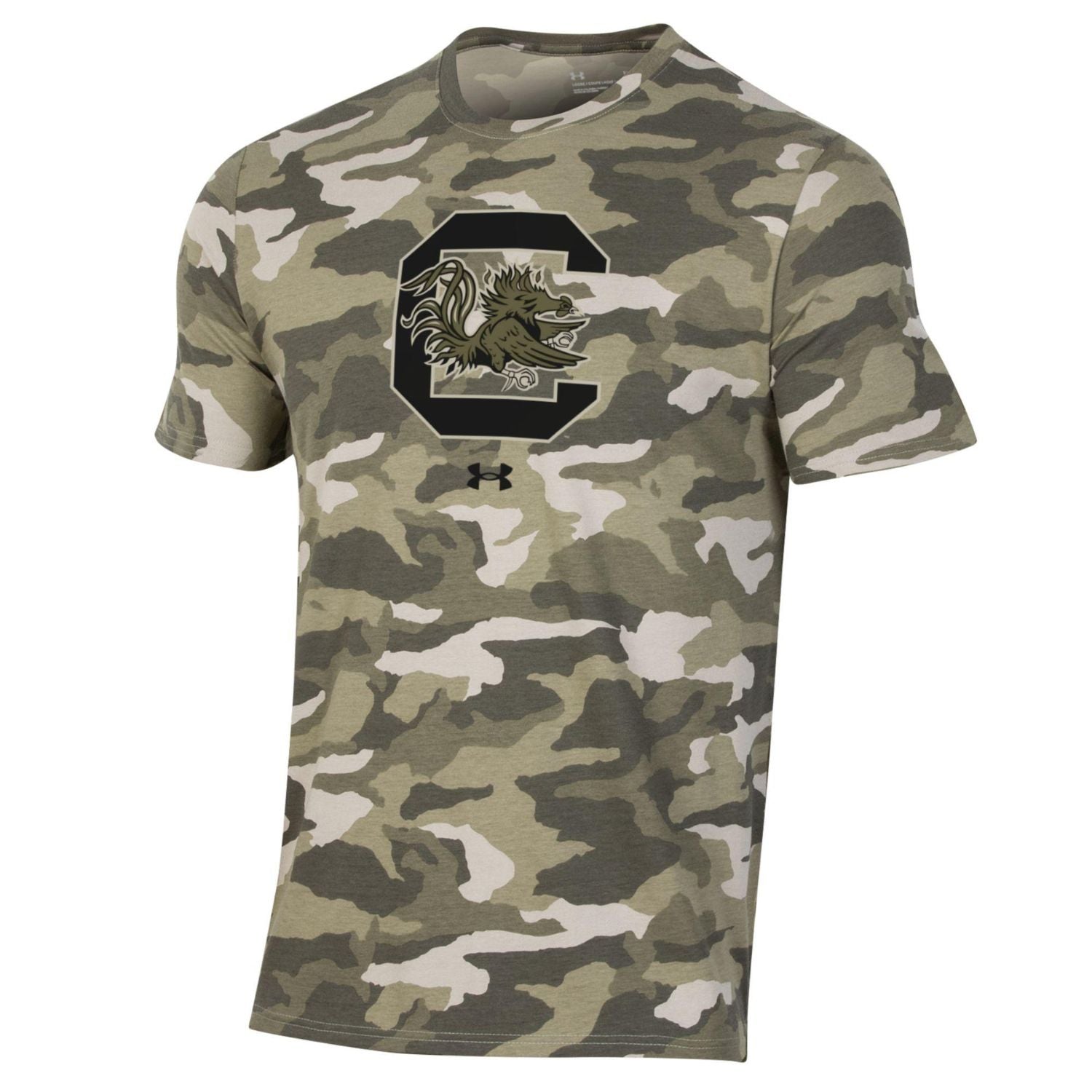 SOUTH CAROLINA GAMECOCKS UA CAMO BLOCK C TEE