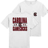 SOUTH CAROLINA GAMECOCKS WHITE CAROLINA 1801 POCKET TEE