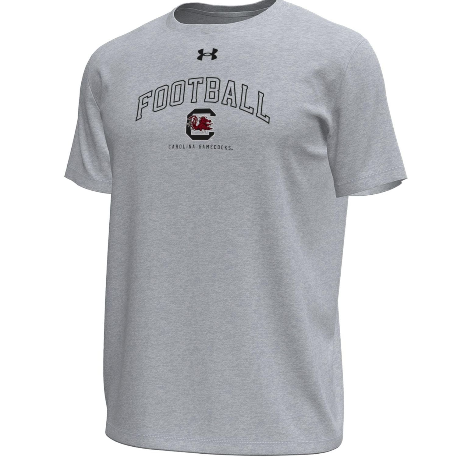 SOUTH CAROLINA GAMECOCKS UA GRAY FOOTBALL TECH STRETCH TEE