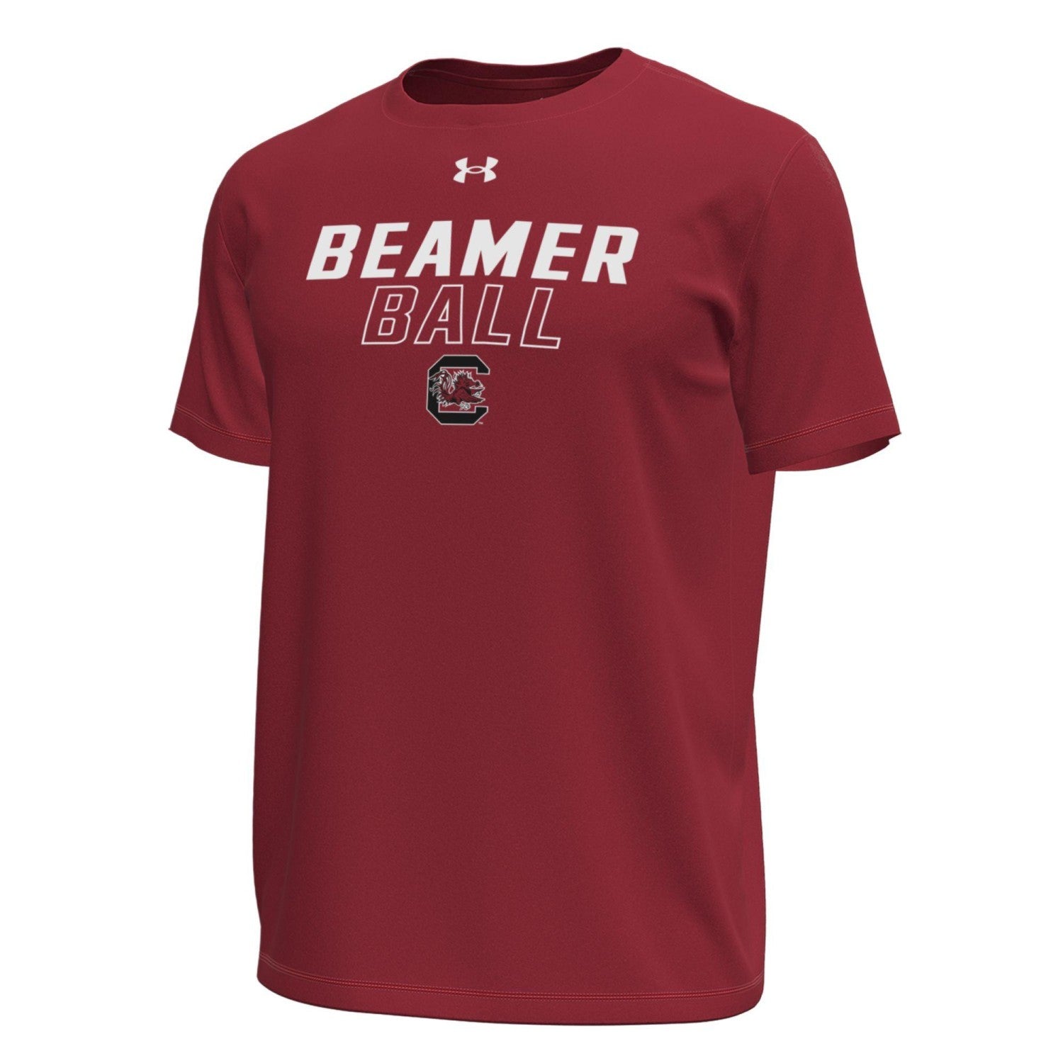 SOUTH CAROLINA GAMECOCKS GARNET BEAMER BALL UA TEE