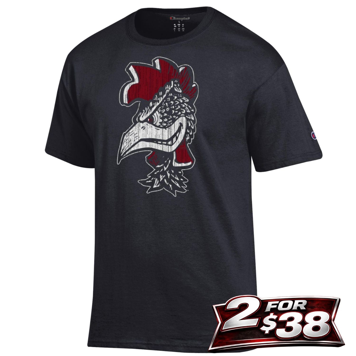 SOUTH CAROLINA GAMECOCKS BLACK VAULT ROOSTER TEE