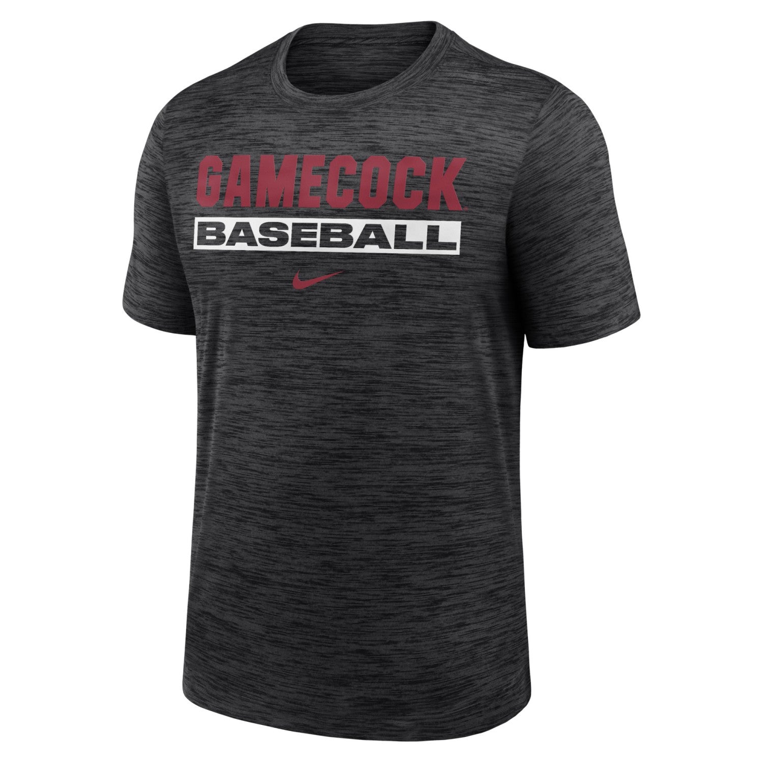 SOUTH CAROLINA GAMECOCKS HEATHER BLACK CAROLINA BASEBALL NIKE VELOCITY TEE