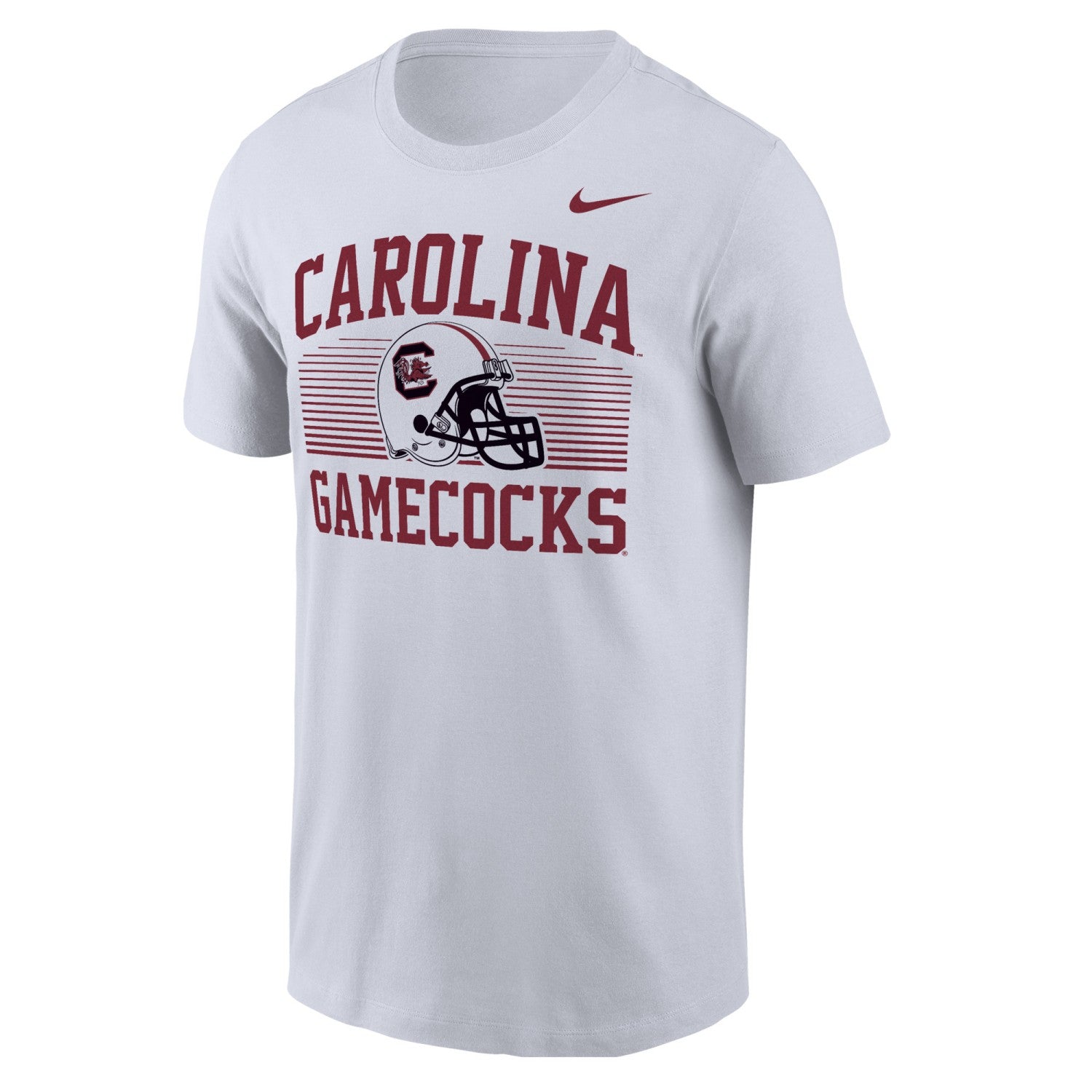 SOUTH CAROLINA GAMECOCKS WHITE CAROLINA HELMET NIKE CORE COTTON TEE