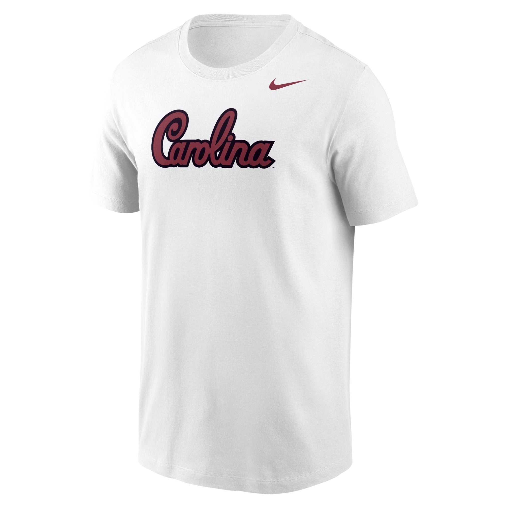 SOUTH CAROLINA GAMECOCKS WHTIE SCRIPT CAROLINA NIKE LEGEND TEE