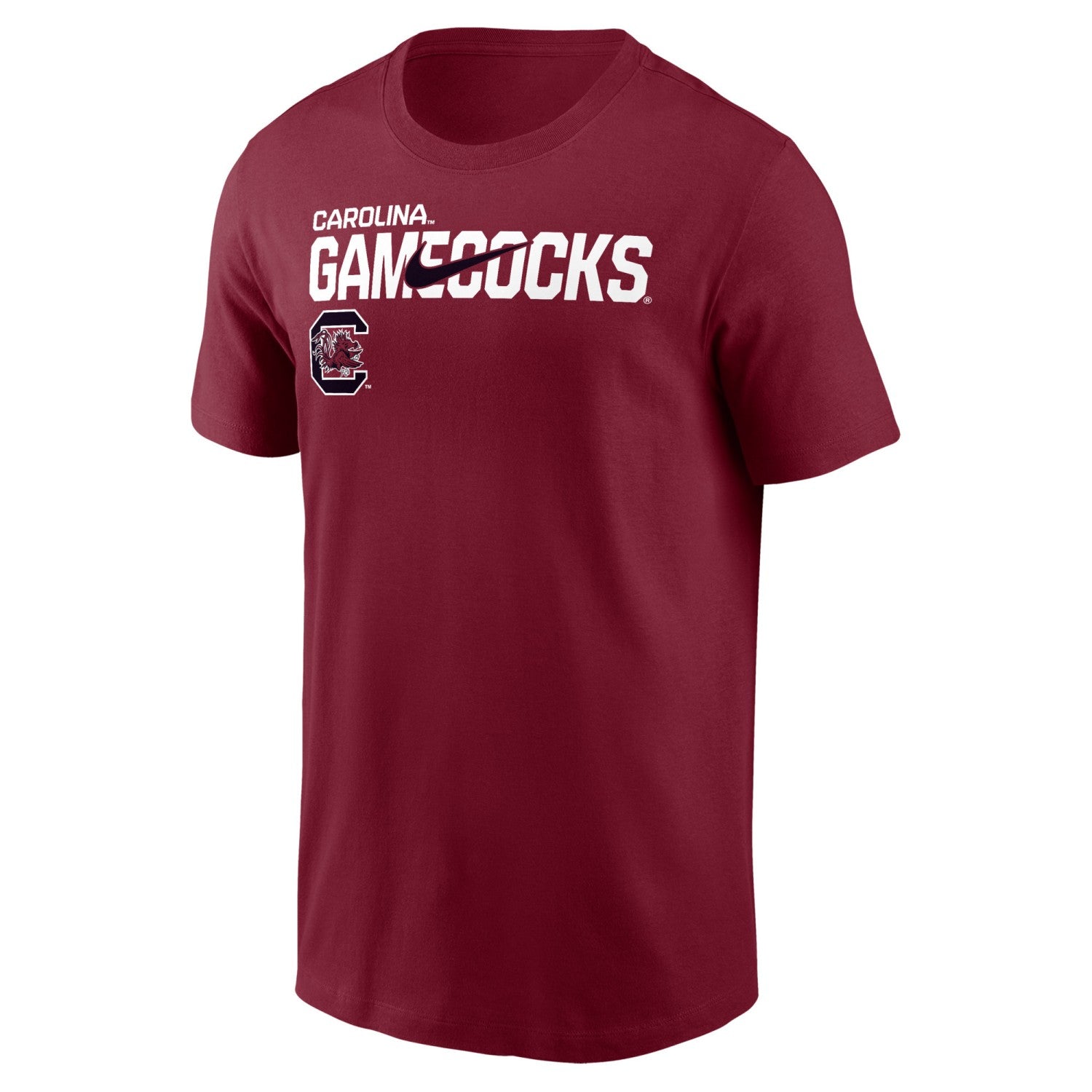SOUTH CAROLINA GAMECOCKS GARNET SWOOSH THROUGH GAMECOCKS NIKE LEGEND TEE