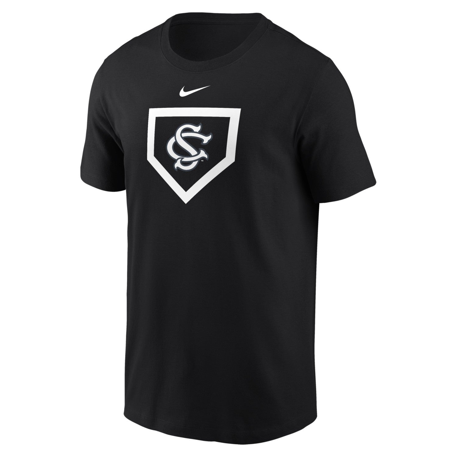 SOUTH CAROLINA GAMECOCKS BLACK SC HOME PLATE NIKE DRIFIT COTTON TEE
