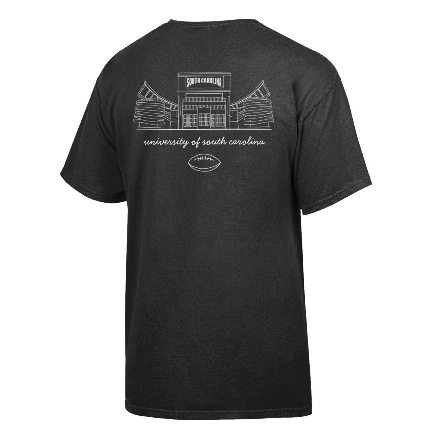 SOUTH CAROLINA GAMECOCKS BLACK STADIUM COMFORT WASH TEE