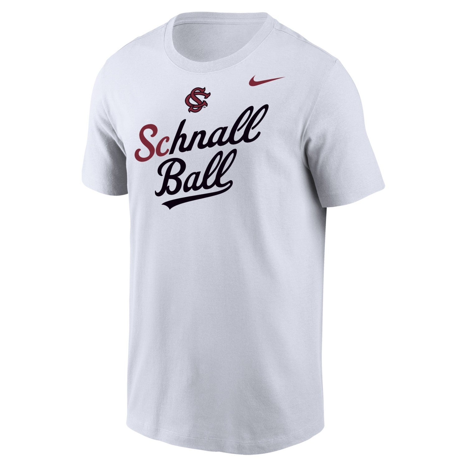 SOUTH CAROLINA GAMECOCKS WHITE SCHNALL BALL NIKE DRI FIT COTTON TEE