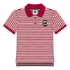 SOUTH CAROLINA GAMECOCKS GARNET AND WHITE STRIPE TODDLER POLO