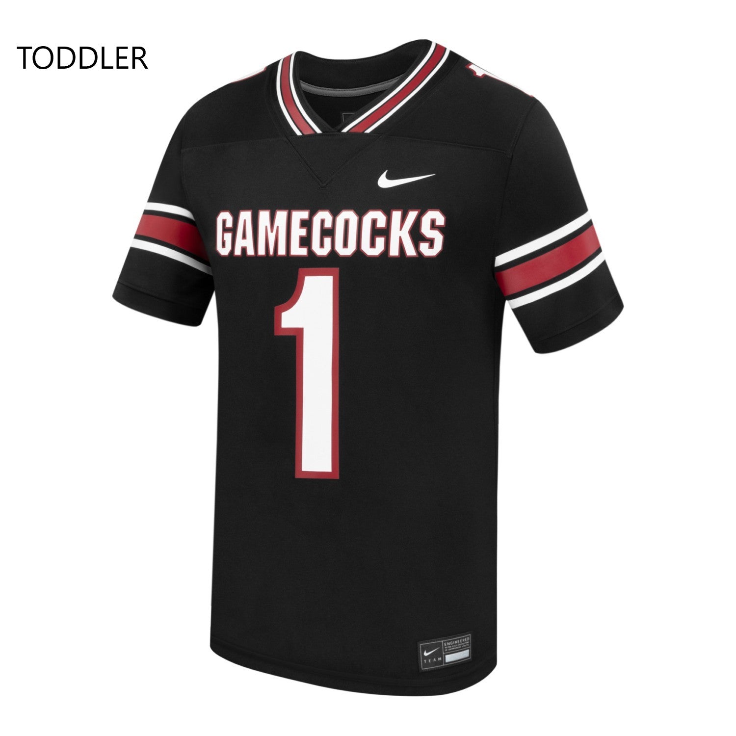SOUTH CAROLINA GAMECOCKS BLACK #1 TODDLER NIKE REPLICA FOOTBALL JERSEY
