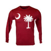 SOUTH CAROLINA GARNET PALMETTO TREE AND MOON LONG SLEEVE SHIRT