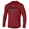 GARNET CAROLINA BAR WITH BLOCK C LONG SLEEVE UA T-SHIRT