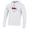 SOUTH CAROLINA GAMECOCKS WHITE SCRIPT IN STATE LONG SLEEVE HOODED TEE