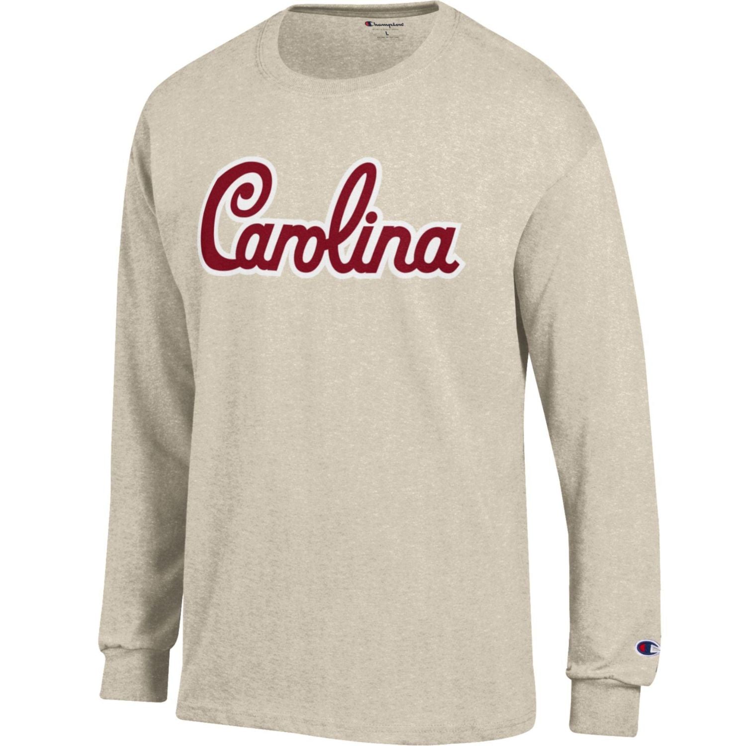 SOUTH CAROLINA GAMECOCKS CHAMPION OATMEAL SCRIPT LONGSLEEVE TEE