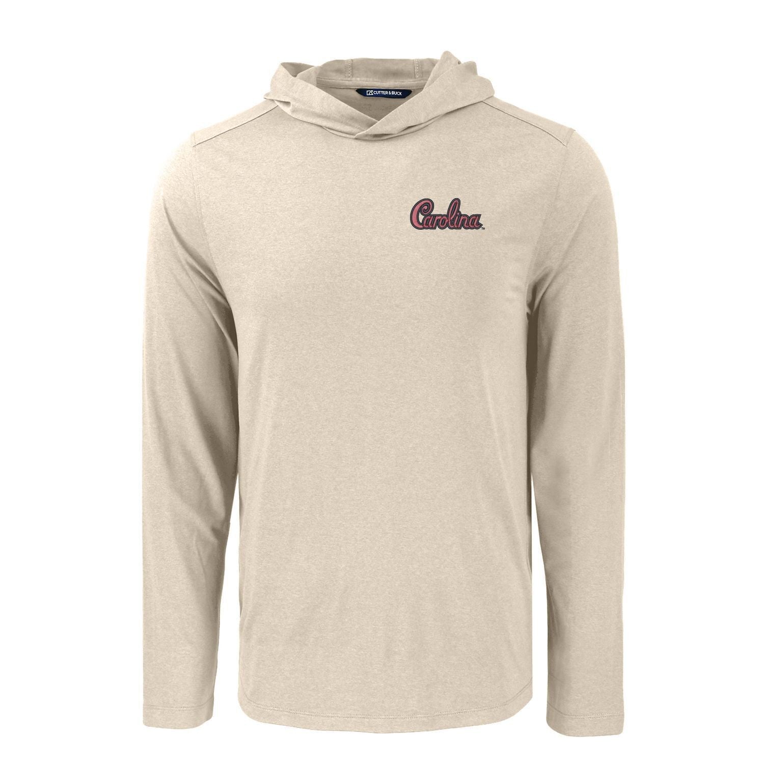 SOUTH CAROLINA GAMECOCKS TAN COASTLINE HOODED LONG SLEEVE TEE