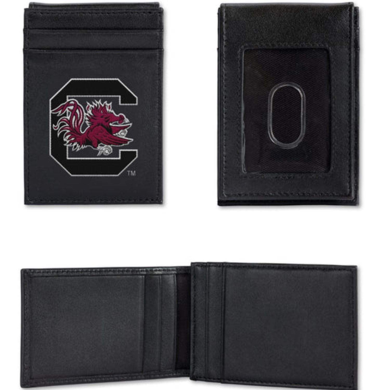 SOUTH CAROLINA GAMECOCKS BLACK BLOCK C FRONT POCKET WALLET