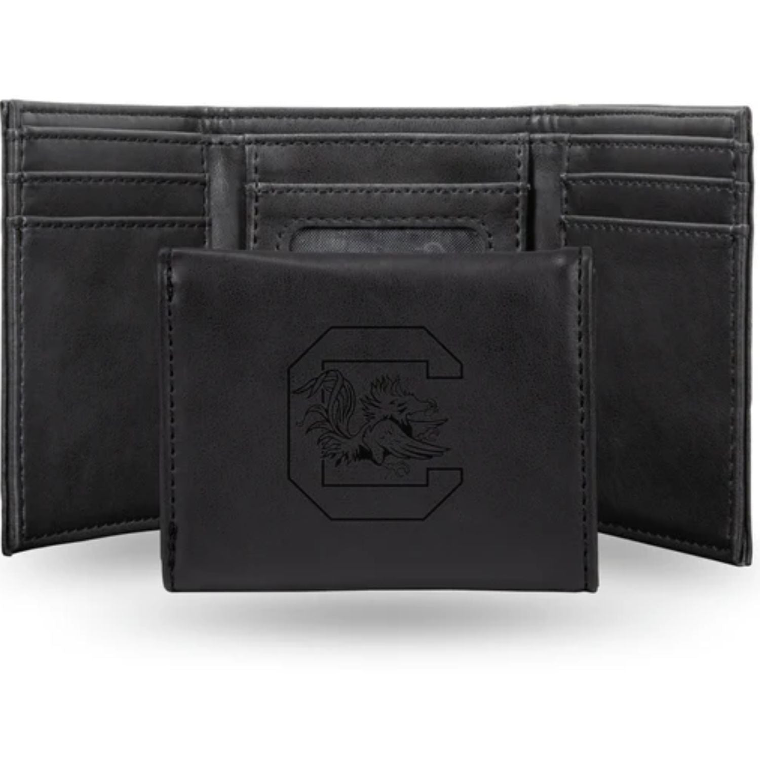 SOUTH CAROLINA GAMECOCKS BLACK BLOCK C TRIFOLD WALLET