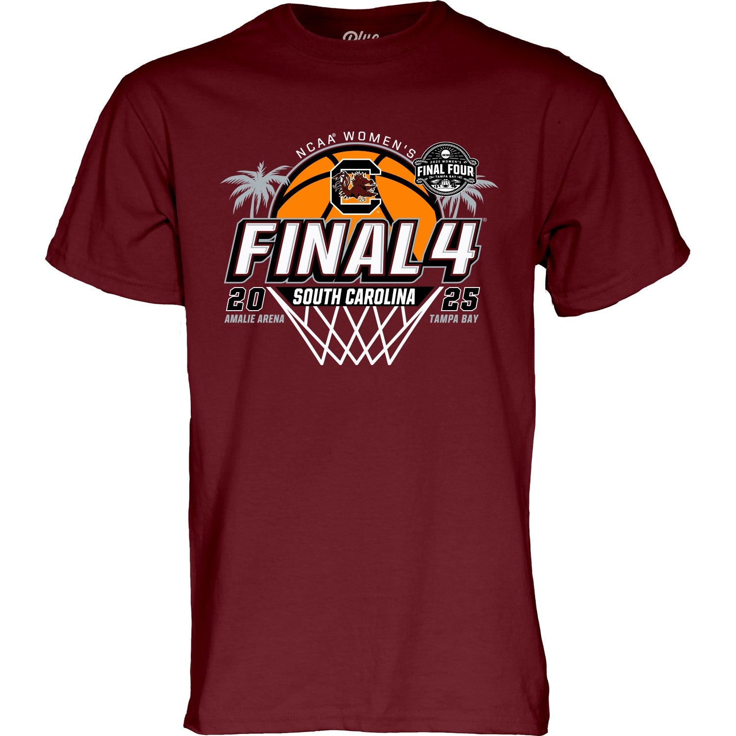 SOUTH CAROLINA GAMECOCKS GARNET WOMEN&#39;S BASKETBALL FINAL 4 TEE