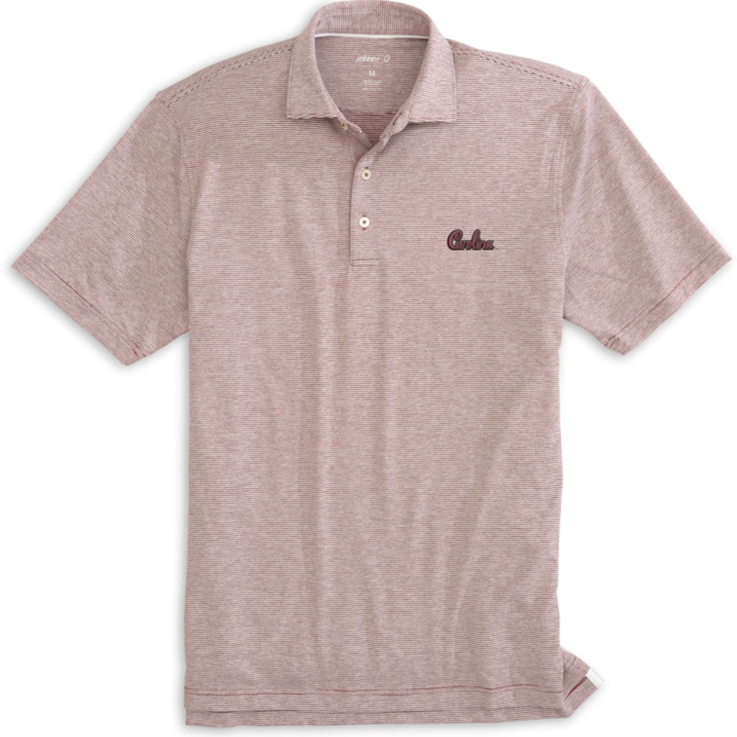 SOUTH CAROLINA GAMECOCKS JOHNNIE-O YOUTH GARNET SCRIPT STRIPED POLO