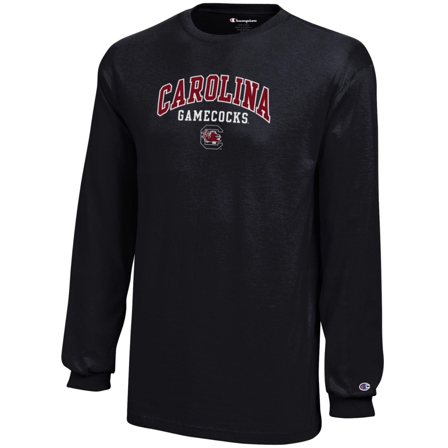 SOUTH CAROLINA GAMECOCKS CHAMPION BLACK YOUTH ARCH LONGSLEEVE TEE