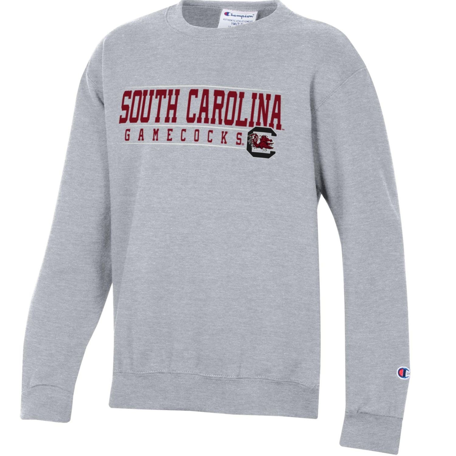 SOUTH CAROLINA GAMECOCKS CHAMPION YOUTH GRAY SC CREWNECK