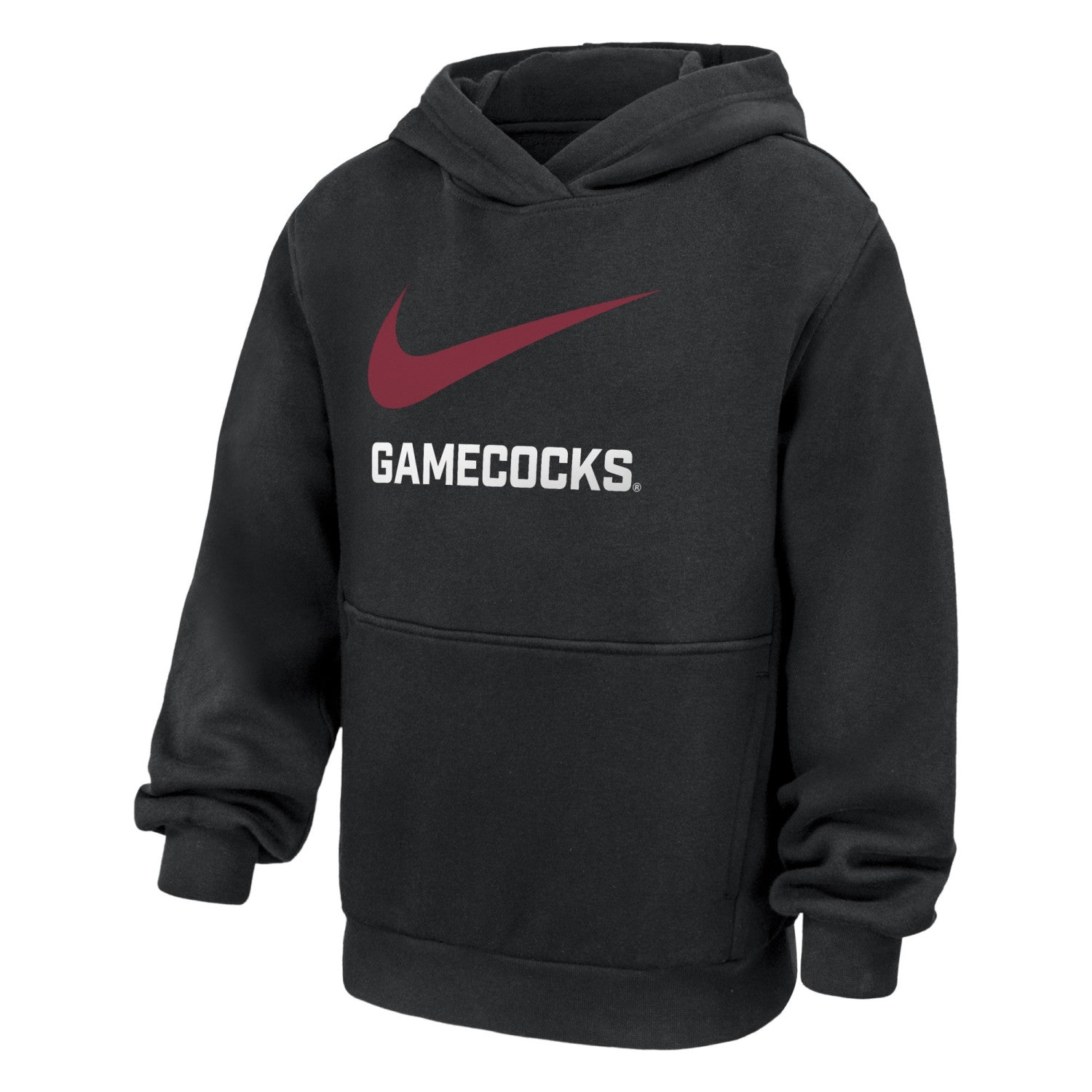 SOUTH CAROLINA GAMECOCKS BLACK NIKE CHECK YOUTH CLUB FLEECE HOOD