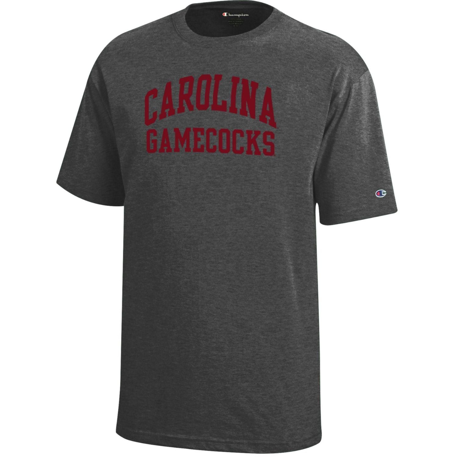 SOUTH CAROLINA GAMECOCKS CHAMPION YOUTH DARK GRAY ARCH CAROLINA TEE