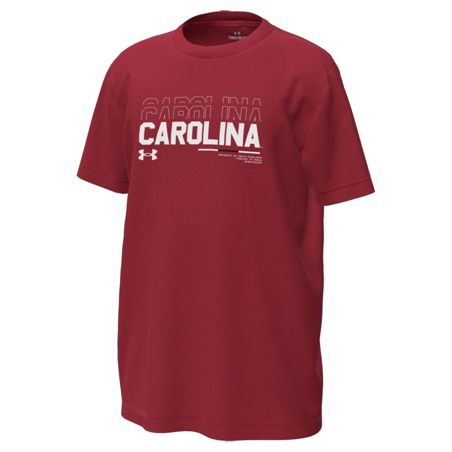 SOUTH CAROLINA GAMECOCKS UA GARNET YOUTH TECH STRETCH TEE