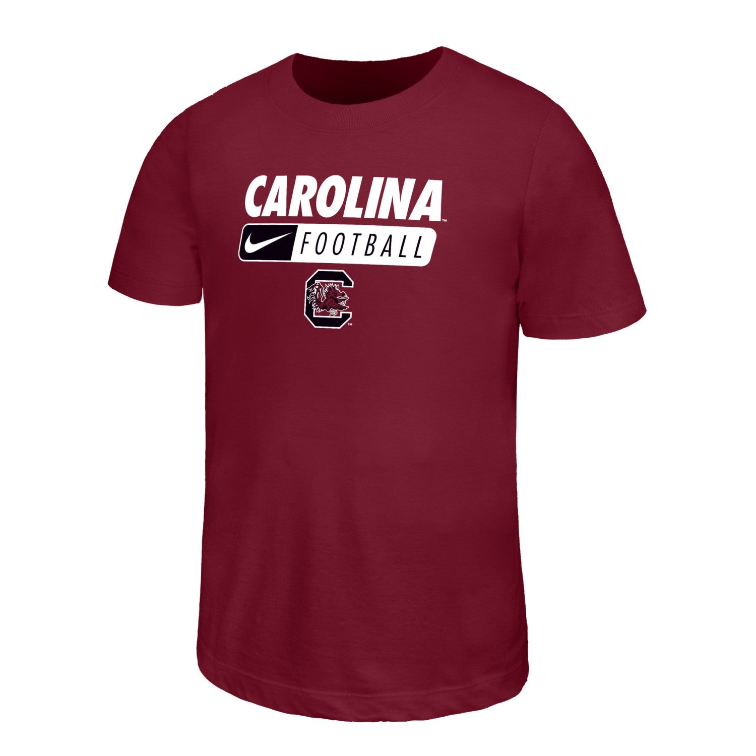 SOUTH CAROLINA GAMECOCKS GARNET CAROLINA FOOTBALL NIKE YOUTH LEGEND TEE