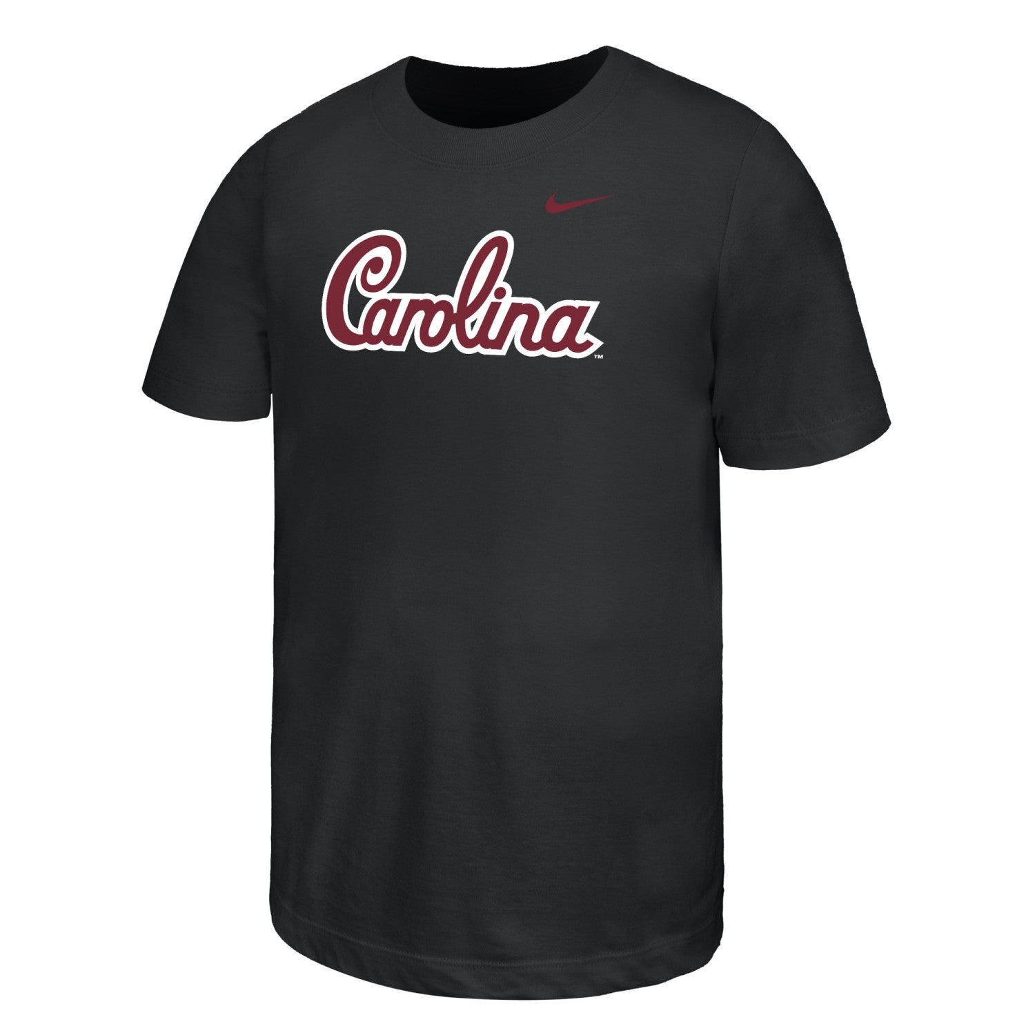 SOUTH CAROLINA GAMECOCKS BLACK SCRIPT CAROLINA NIKE CORE COTTON YOUTH TEE