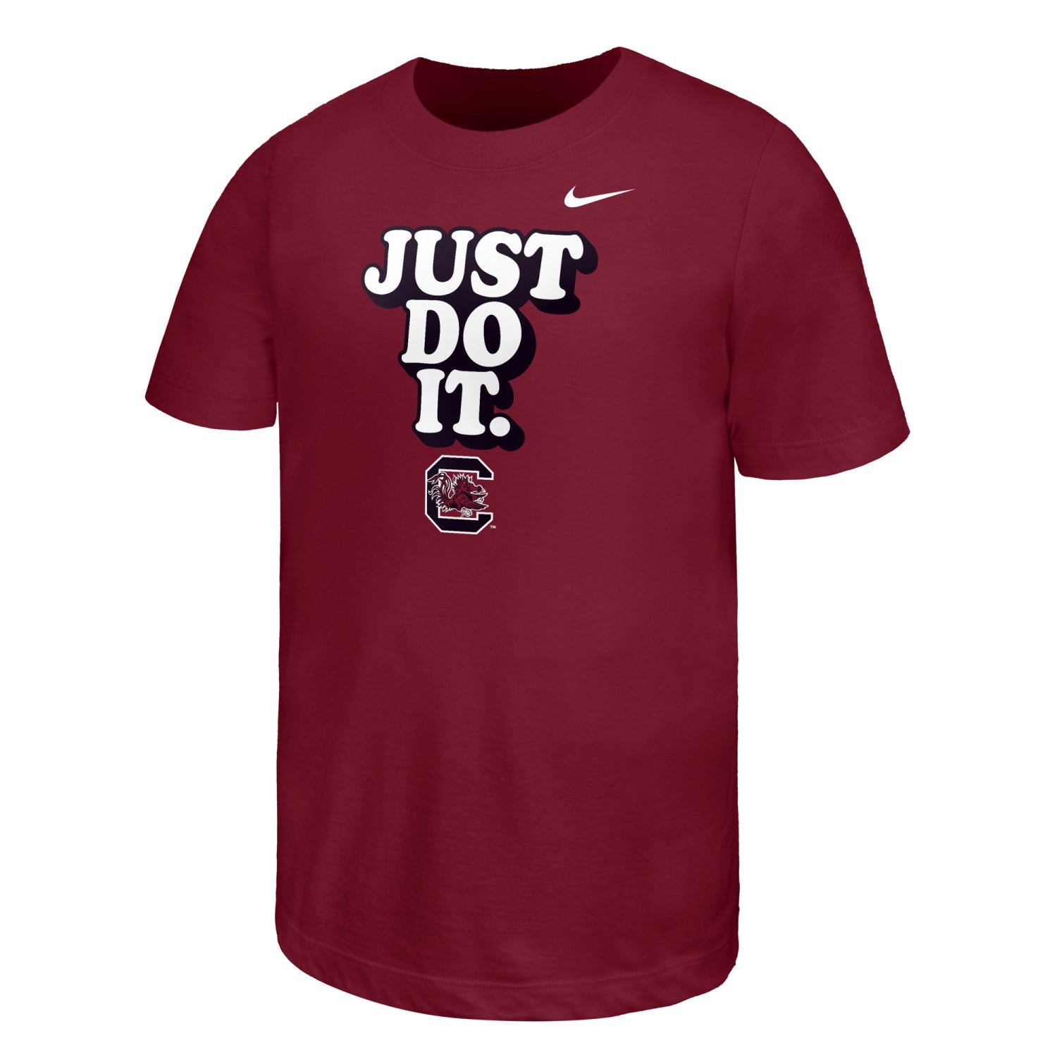 SOUTH CAROLINA GAMECOCKS GARNET JUST DO IT YOUTH NIKE CORE COTTON TEE