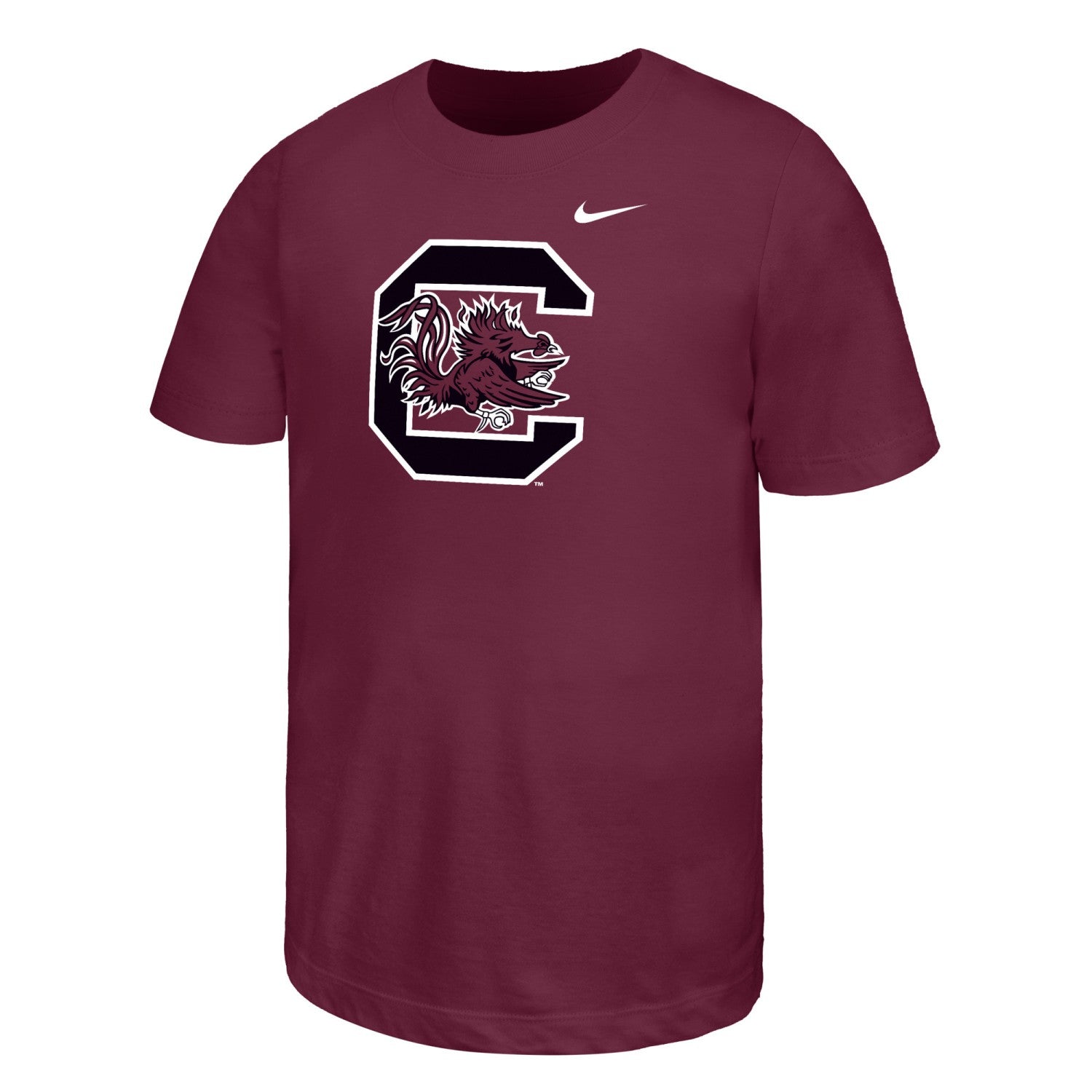 SOUTH CAROLINA GAMECOCKS GARNET BLOCK C NIKE YOUTH CORE COTTON TEE