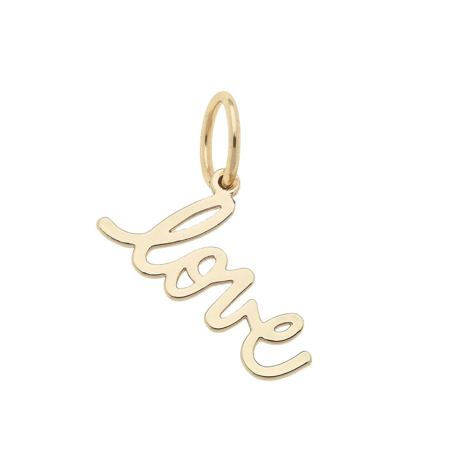 GOLD TONE CURSIVE LOVE CHARM