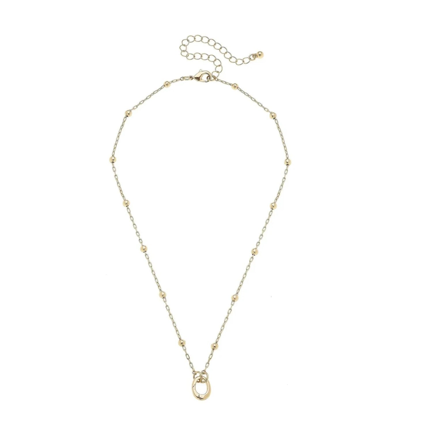GOLD TONE DAINTY CHARM NECKLACE