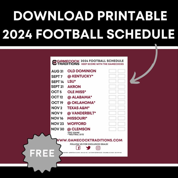 Printable 2024 South Carolina Football Schedule - Gamecock Traditions printable-2024-south-carolina-football-schedule-gamecock-traditions