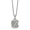SOUTH CAROLINA STAINLESS STEEL BLOCK C PENDANT WITH CHAIN