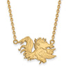 SOUTH CAROLINA GOLD PLATED STERLING SILVER 18&quot; GAMECOCK NECKLACE