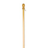 5&quot; WOODEN FLAG POLE WITH CLIPS