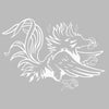 South Carolina White 6&quot; Gamecock Decal