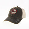 BLACK VINTAGE WASHED OLD FAVORITE TRUCKER HAT WITH CIRCLE 1801 PATCH