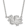 SOUTH CAROLINA STERLING SILVER 18&quot; GAMECOCK NECKLACE