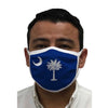 SOUTH CAROLINA BLUE MASK WITH LARGE PALMETTO TREE AND MOON