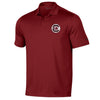 GARNET UA PERFORMANCE POLO 2.0 WITH BLOCK C IN WHITE CIRCLE